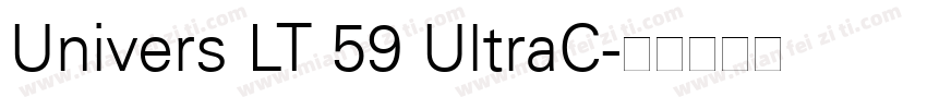 Univers LT 59 UltraC字体转换